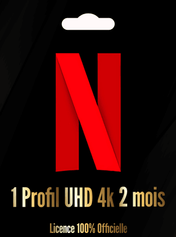 Netflix Tunisie : Abonnement Premium 1 Profil 2 Mois UHD 4K Tunisie - 100 % Officiel